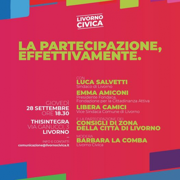 La partecipazione, effettivamente - 28 settembre