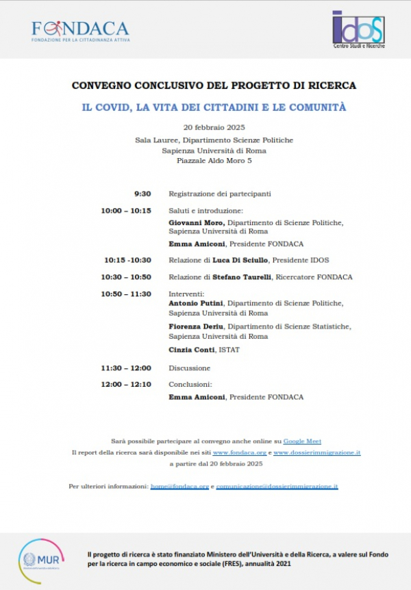 Il Covid, la vita dei cittadini e delle comunità